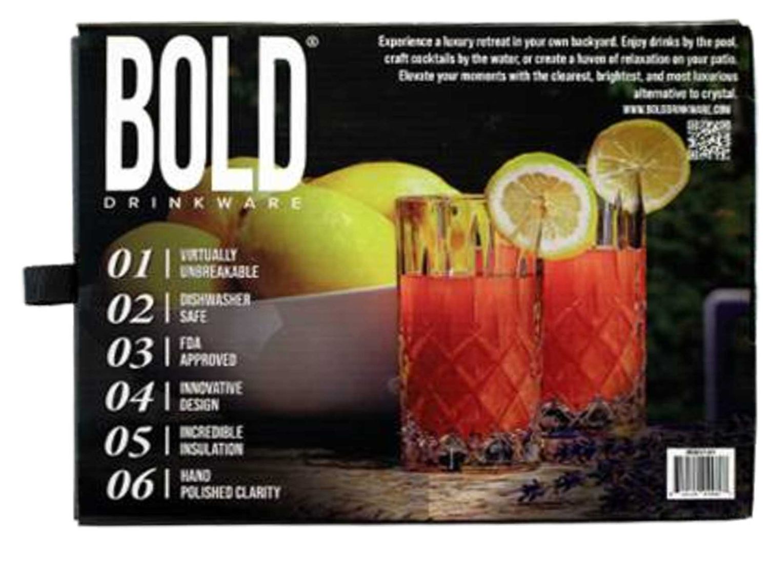 Bold Drinkware Hyde 14oz Hi-Ball Gift Pack Unbreakable Crystal , MPN: HUS0277-GFT, UPC: 810094872045