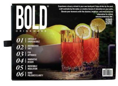 Bold Drinkware Hyde 14oz Hi-Ball Gift Pack Unbreakable Crystal , MPN: HUS0277-GFT, UPC: 810094872045