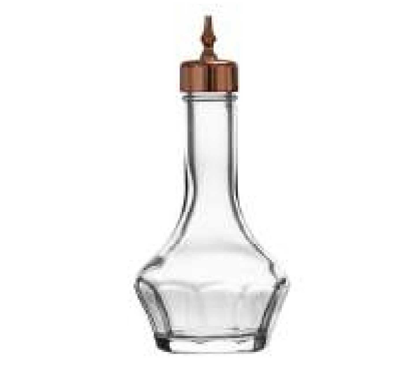 Bold Drinkware Threaded 2oz Clear Bitters Bottle with Copper Top Unbreakable Crystal , MPN: HGL2000…