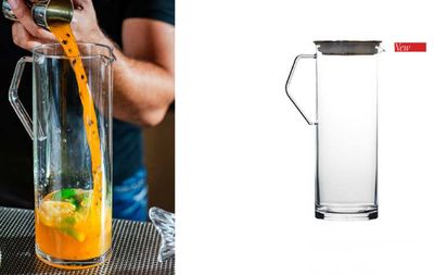 Bold Drinkware Laguna Pitcher with Stainless Steel Top Unbreakable Crystal , MPN: HUSH1020-001, UPC…