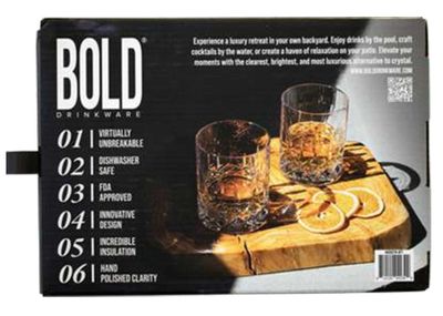 Bold Drinkware Hyde 11oz Old Fashioned Gift Pack Unbreakable Crystal , MPN: HUS0276-GFT, UPC: 81009…