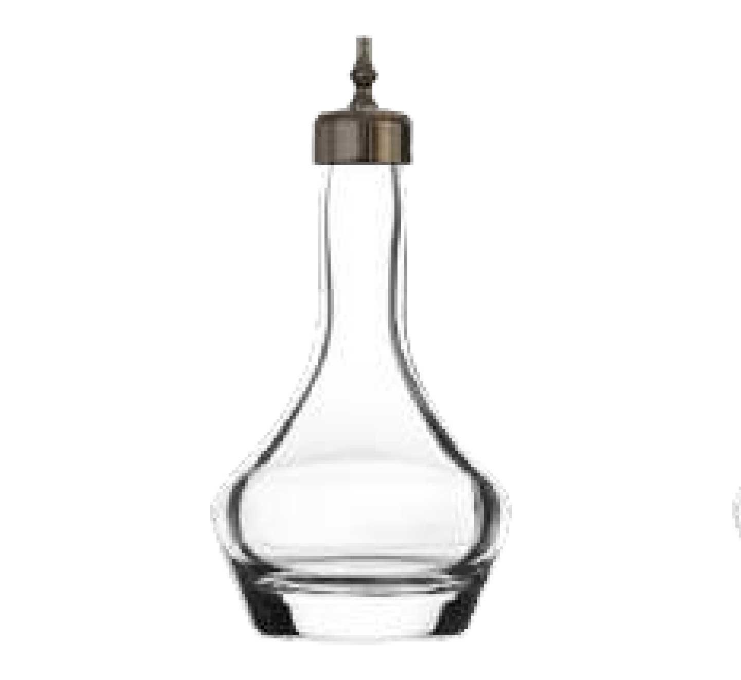 Bold Drinkware Threaded 3oz Heavy Sham Bitters Bottle with Chrome Top Unbreakable Crystal , MPN: HG…