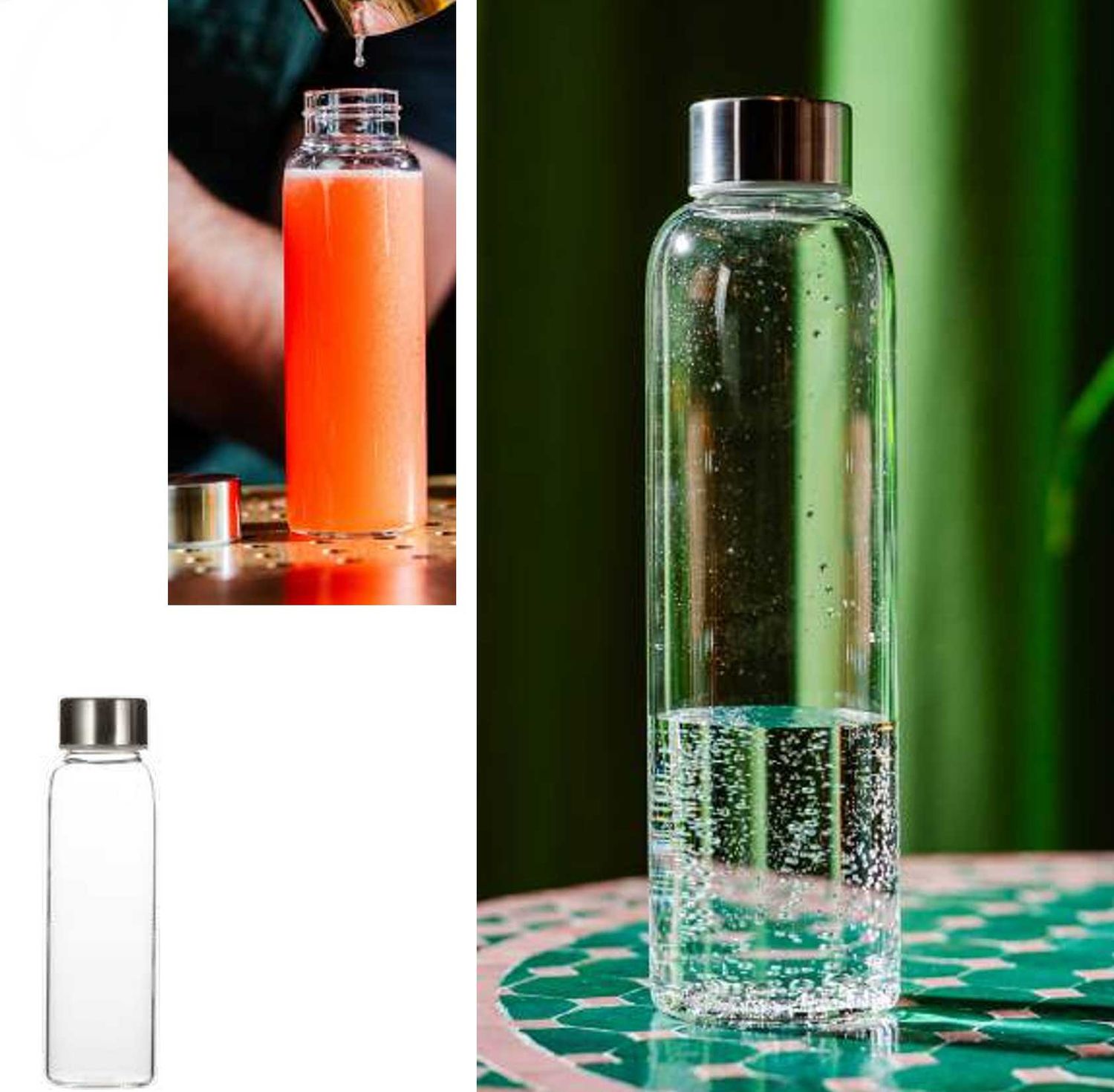 Bold Drinkware Atlantic .5L Lidded Water Bottle Unbreakable Crystal , MPN: HG90128-006, UPC: