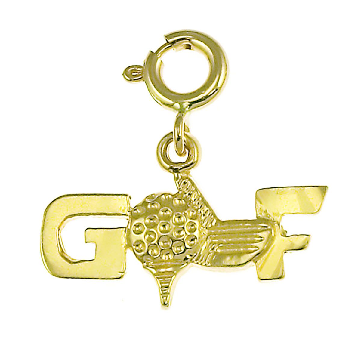 Dazzlers Golf Logo Charm Pendant in 14k Gold or Sterling Silver 3417, MPN: 3417