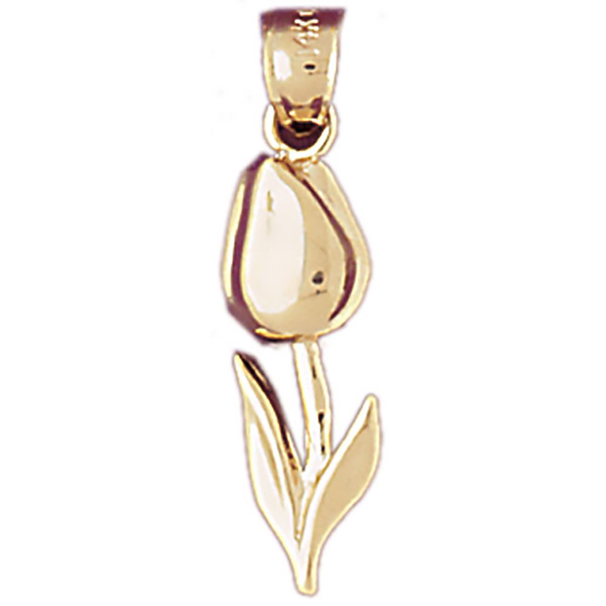 Dazzlers Tulip Flower Charm Pendant in 14k Gold or Sterling Silver 6753, MPN: 6753