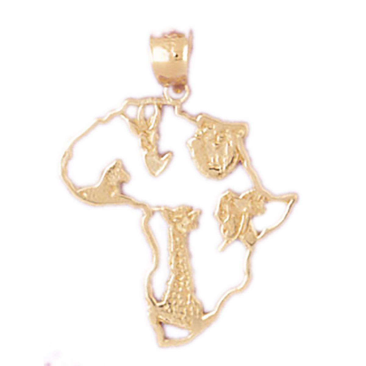Dazzlers Africa Charm Pendant in 14k Gold or Sterling Silver 5068, MPN: 5068