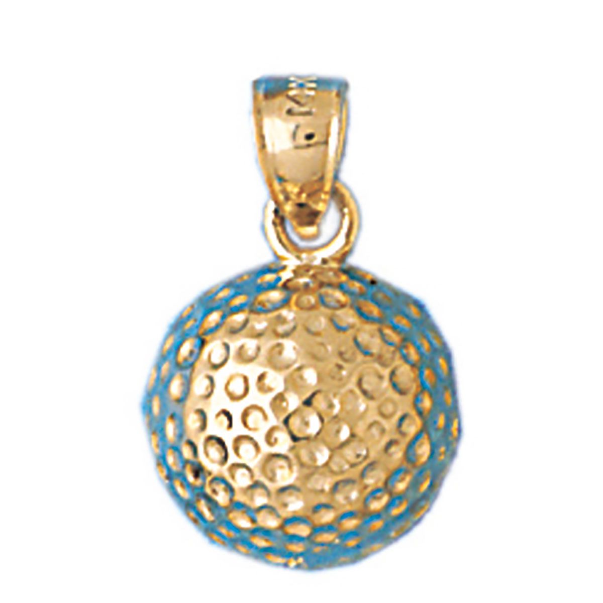 Dazzlers Golf Ball Charm Pendant in 14k Gold or Sterling Silver 3692, MPN: 3692