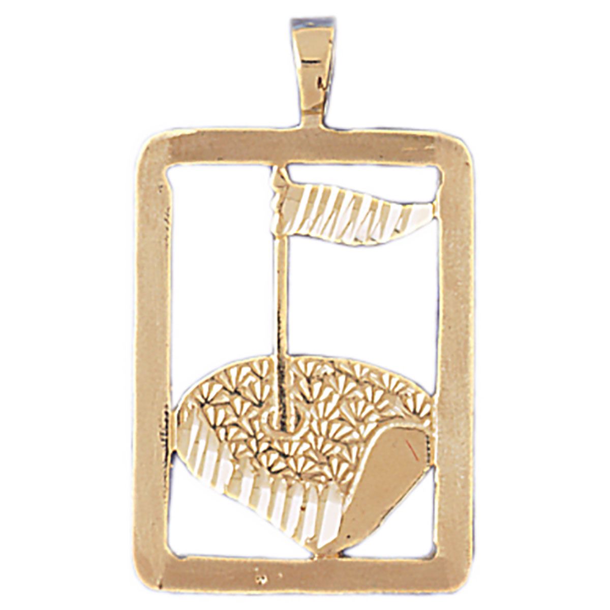 Dazzlers Golf Course Charm Pendant in 14k Gold or Sterling Silver 3424, MPN: 3424