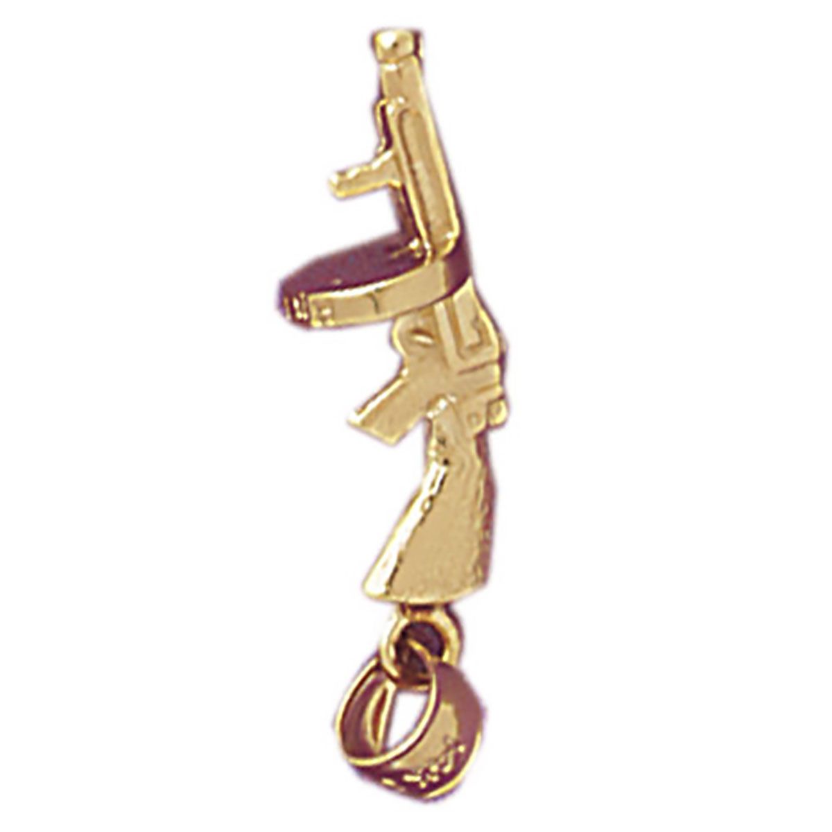 Dazzlers 3-D Tommy Gun Charm Pendant in 14k Gold or Sterling Silver 4539, MPN: 4539