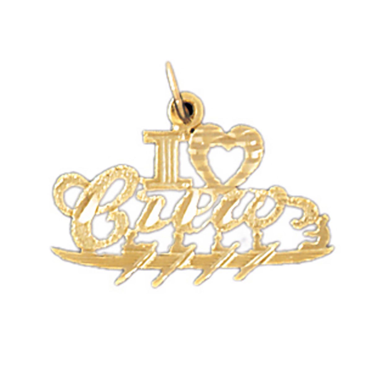 Dazzlers I love crew Charm Pendant in 14k Gold or Sterling Silver 10875, MPN: 10875