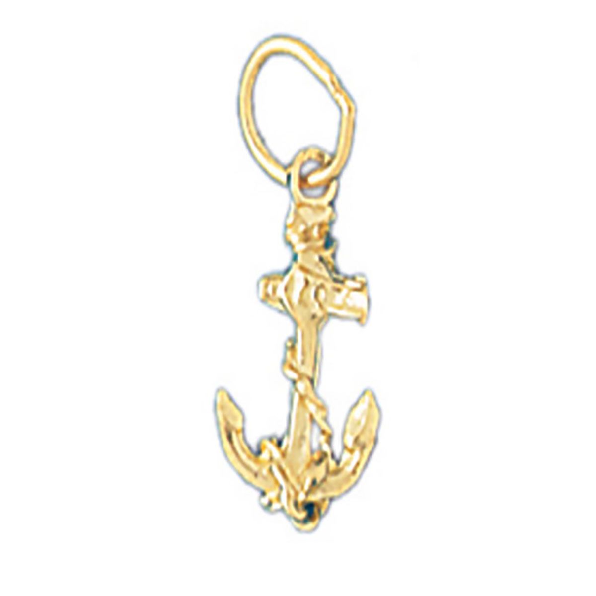 Dazzlers Anchor with Rope Charm Pendant in 14k Gold or Sterling Silver 1114, MPN: 1114