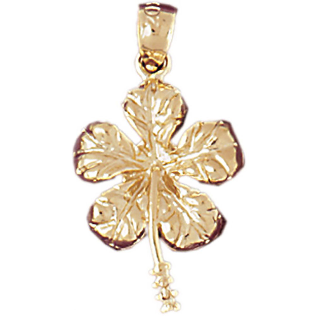 Dazzlers Plumeria Flower Charm Pendant in 14k Gold or Sterling Silver 6744, MPN: 6744
