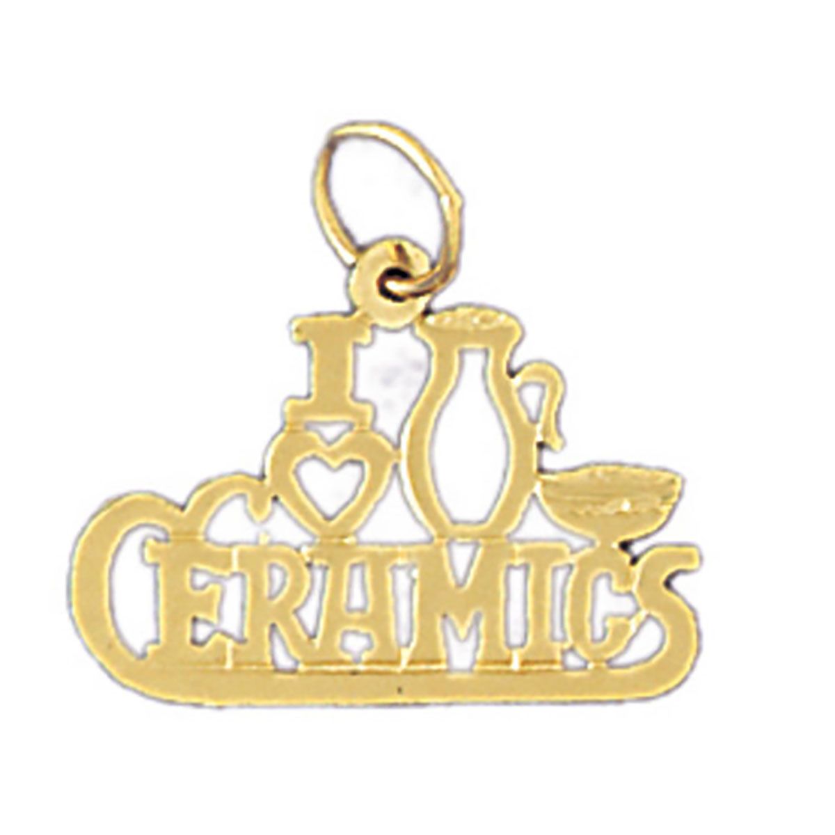 Dazzlers I love ceramics Charm Pendant in 14k Gold or Sterling Silver 10808, MPN: 10808