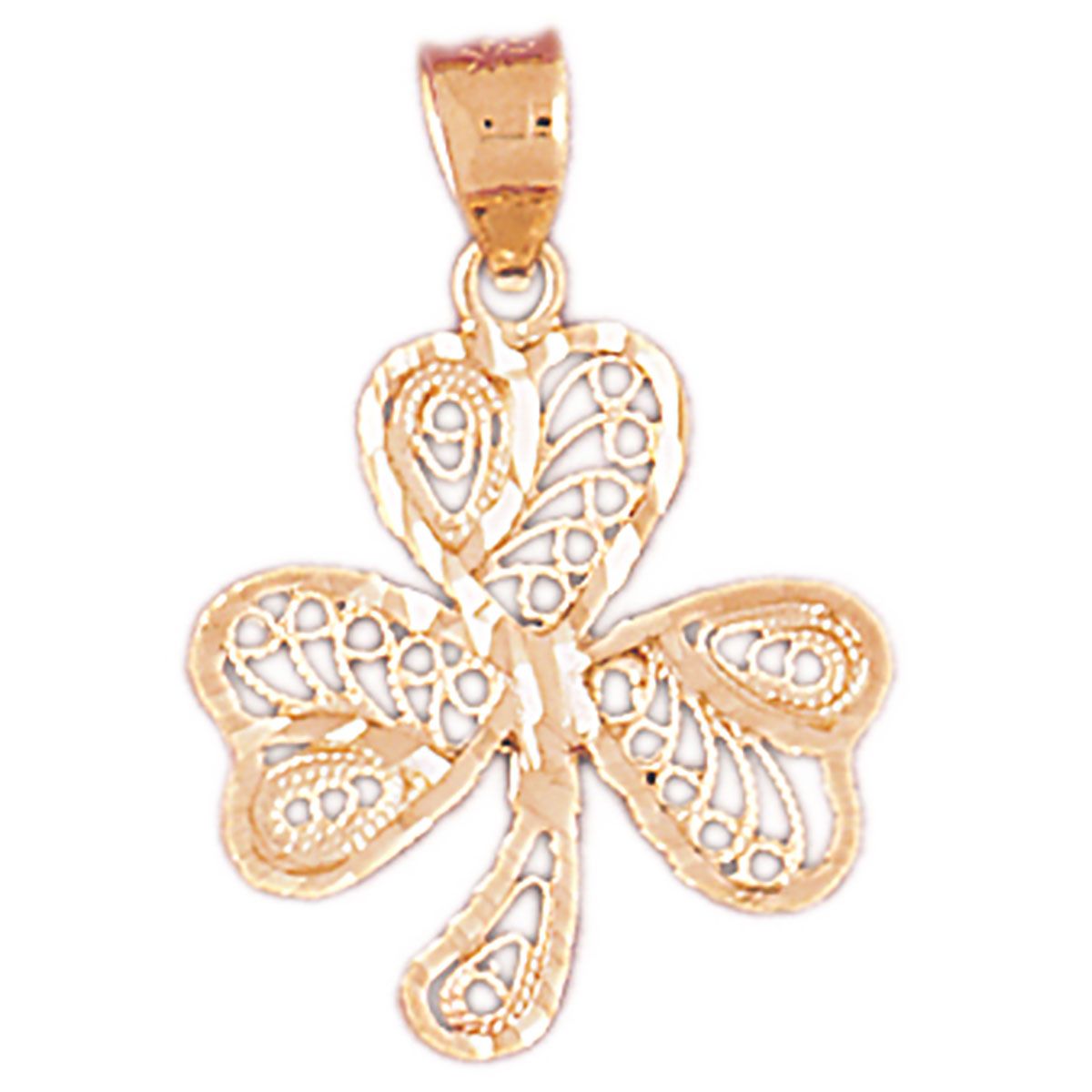 Dazzlers Clover Charm Pendant in 14k Gold or Sterling Silver 3772, MPN: 3772