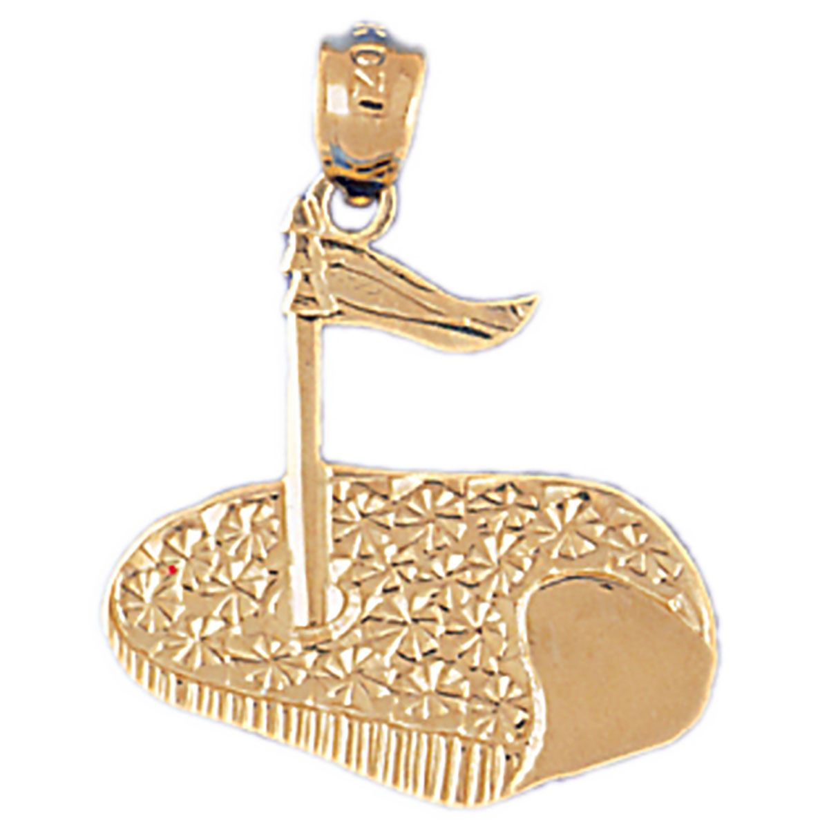 Dazzlers Golf Course Charm Pendant in 14k Gold or Sterling Silver 3425, MPN: 3425