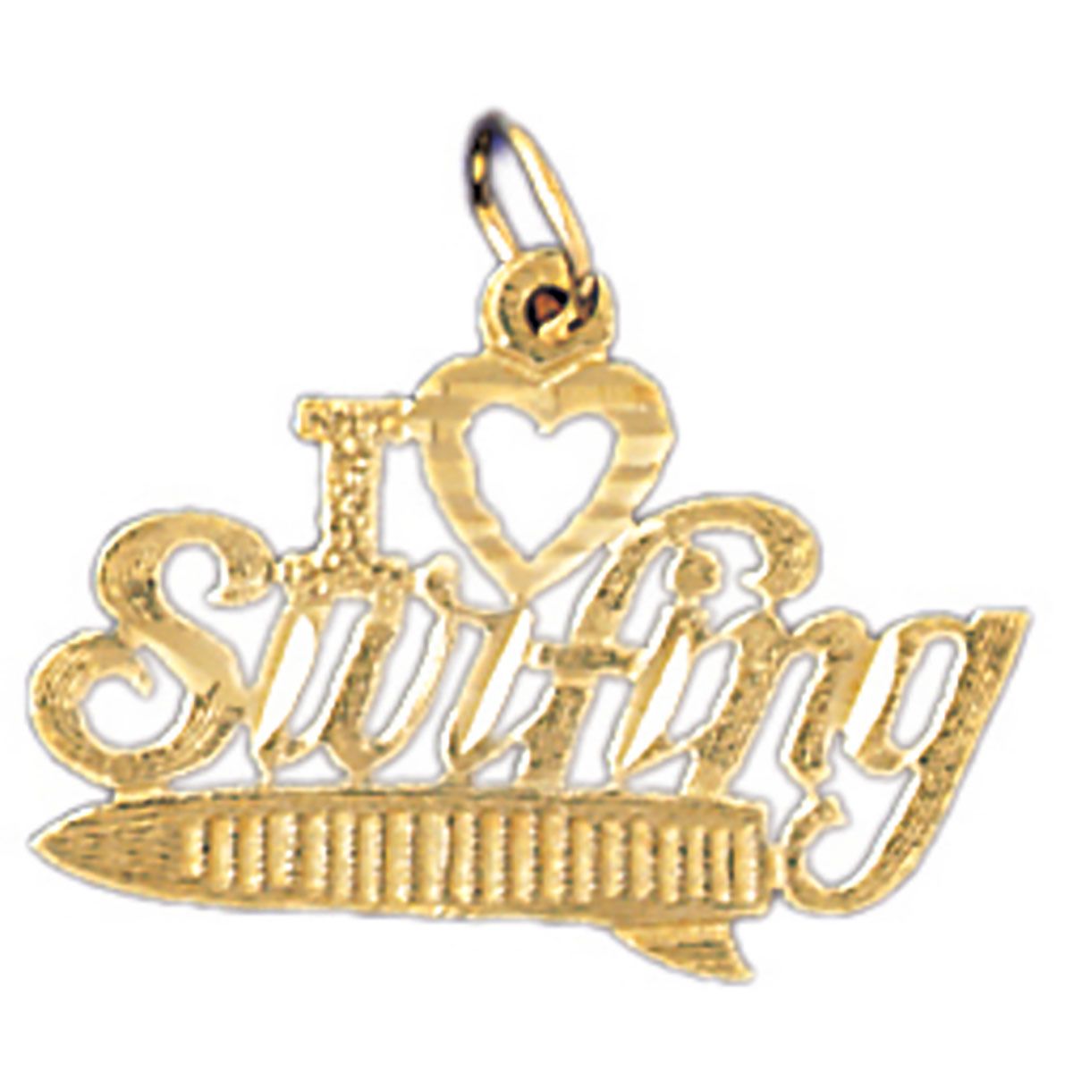 Dazzlers I love surfing Charm Pendant in 14k Gold or Sterling Silver 10869, MPN: 10869
