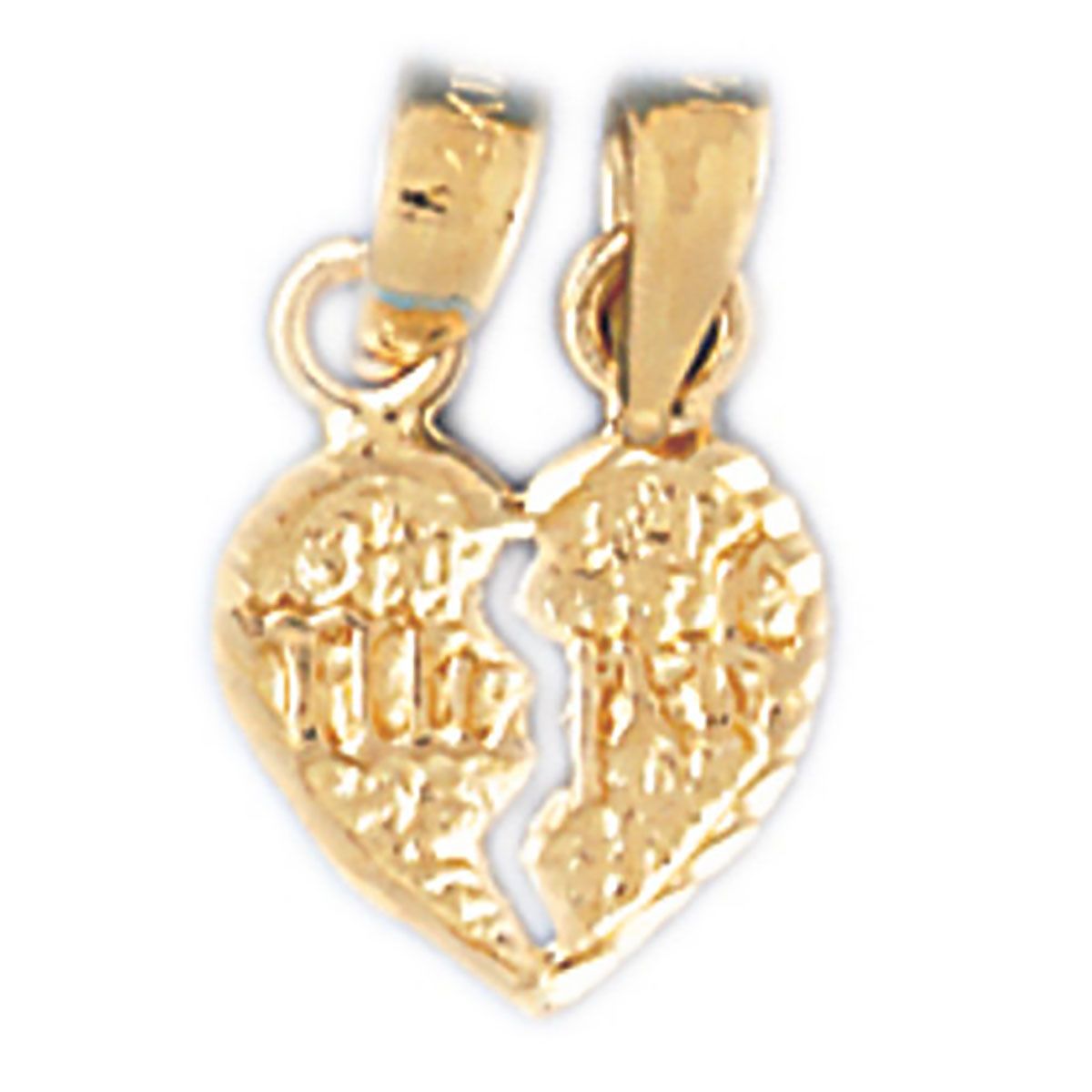 Dazzlers Mizpah Charm Pendant in 14k Gold or Sterling Silver 9065, MPN: 9065