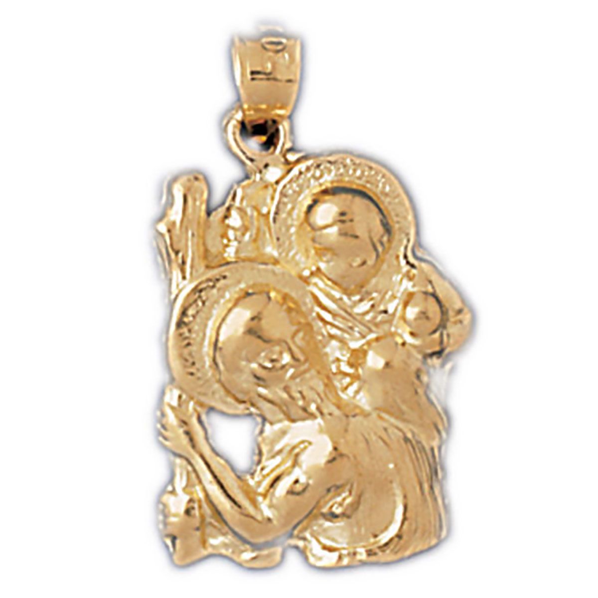 Dazzlers St. Christopher Charm Pendant in 14k Gold or Sterling Silver 8852, MPN: 8852