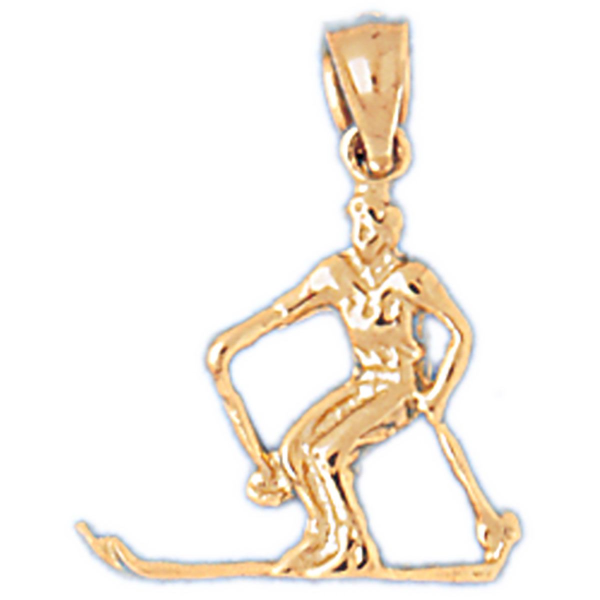 Dazzlers Skier Charm Pendant in 14k Gold or Sterling Silver 3556, MPN: 3556