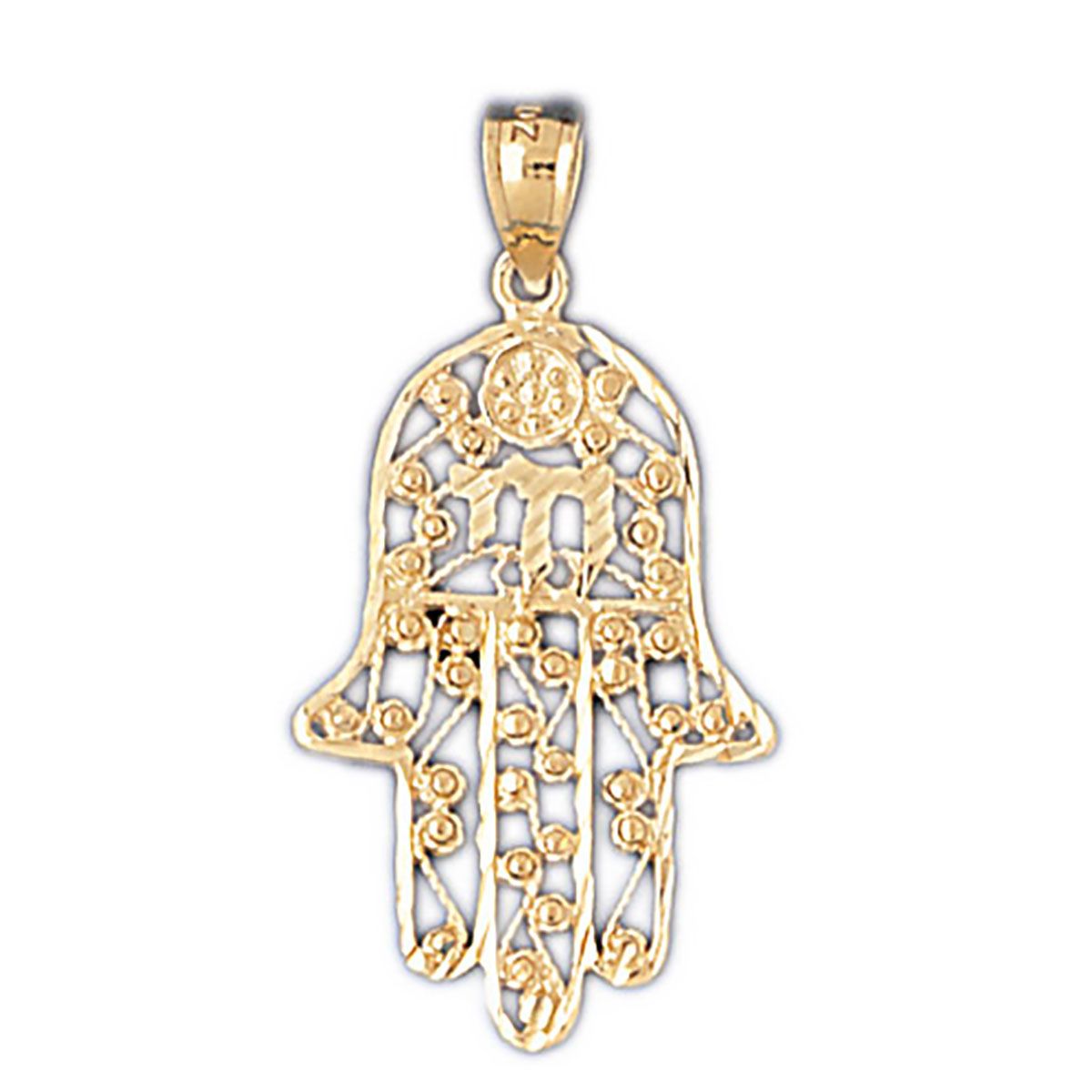 Dazzlers Chamsah Charm Pendant in 14k Gold or Sterling Silver 9046, MPN: 9046