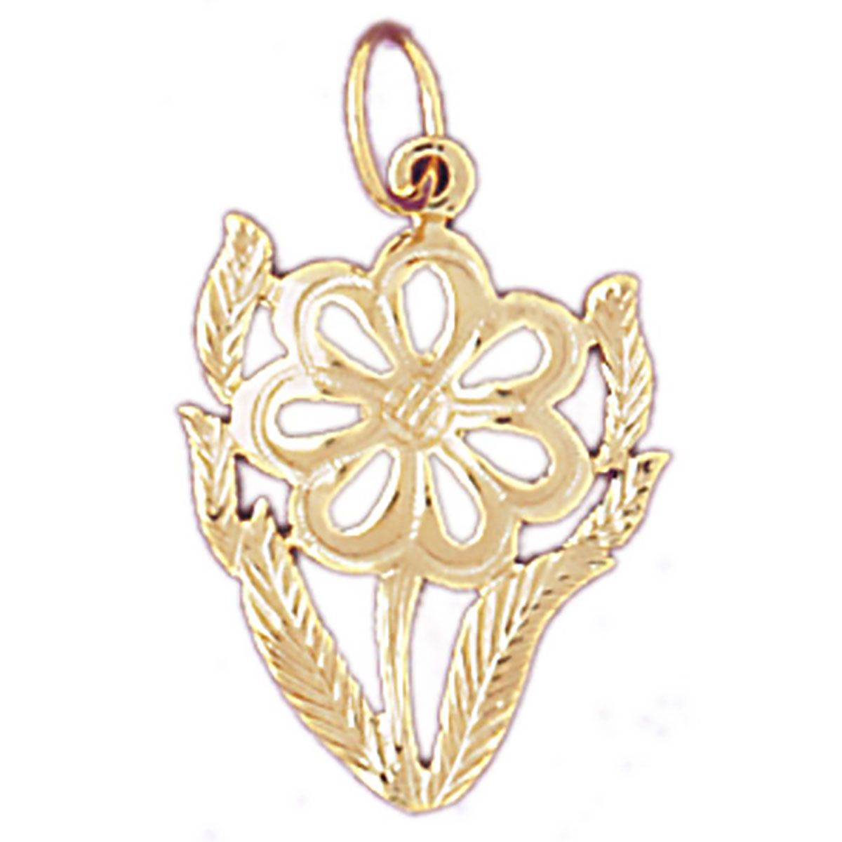 Dazzlers Flower Charm Pendant in 14k Gold or Sterling Silver 6761, MPN: 6761