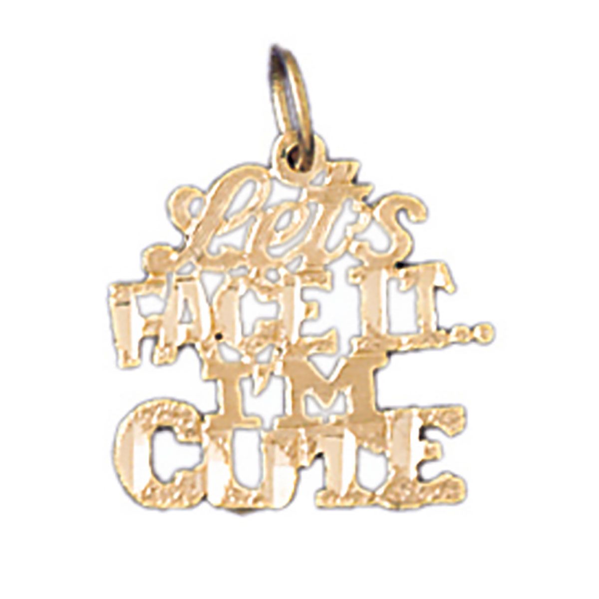 Dazzlers Lets Face It..Im Cute Charm Pendant in 14k Gold or Sterling Silver 10529, MPN: 10529