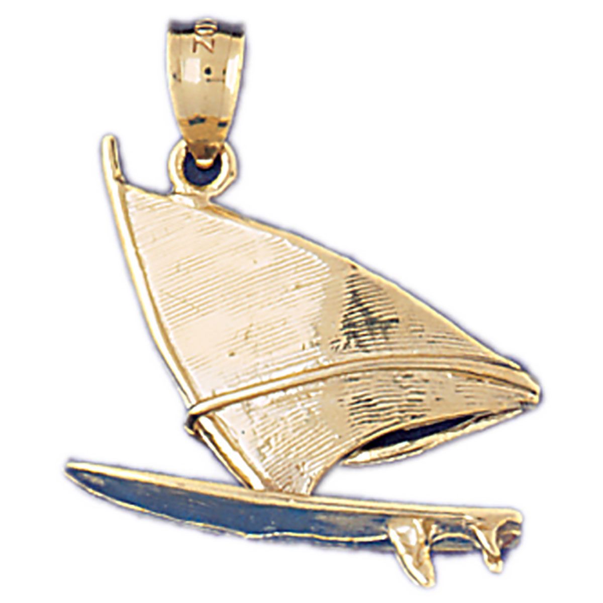 Dazzlers 3-D Wind Surfing Charm Pendant in 14k Gold or Sterling Silver 3614, MPN: 3614