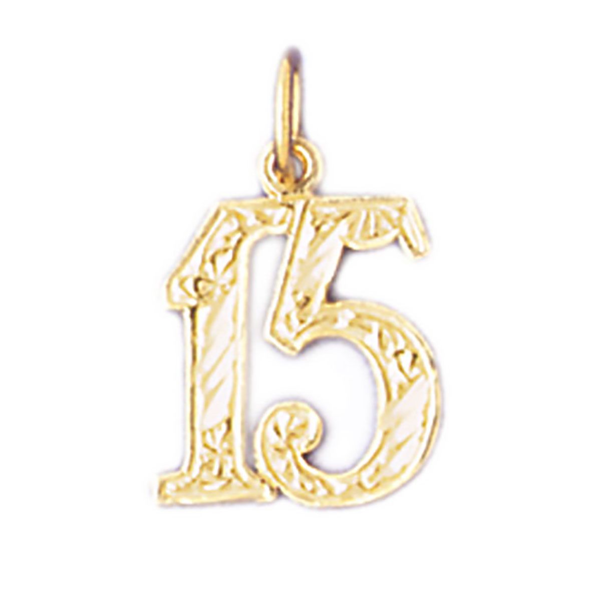 Dazzlers Fifteen 15 Charm Pendant in 14k Gold or Sterling Silver 9524, MPN: 9524