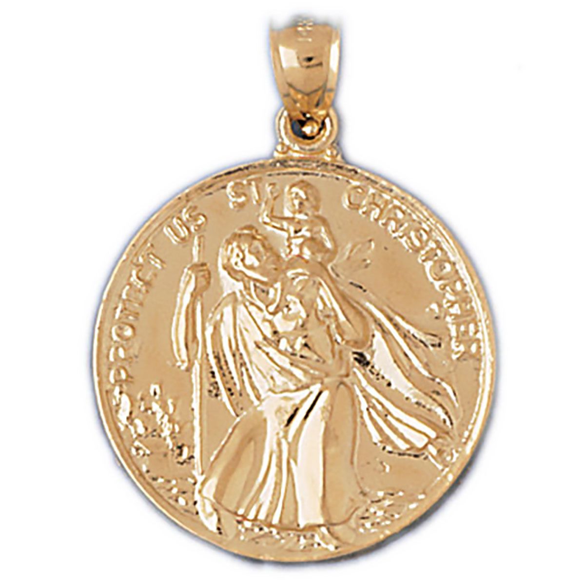 Dazzlers St. Christopher Charm Pendant in 14k Gold or Sterling Silver 8831, MPN: 8831