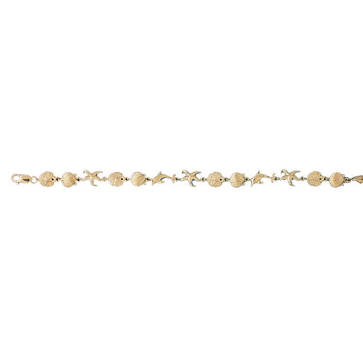 Dazzlers 14k Yellow Gold Sea Life Bracelet, MPN: DZ-11777