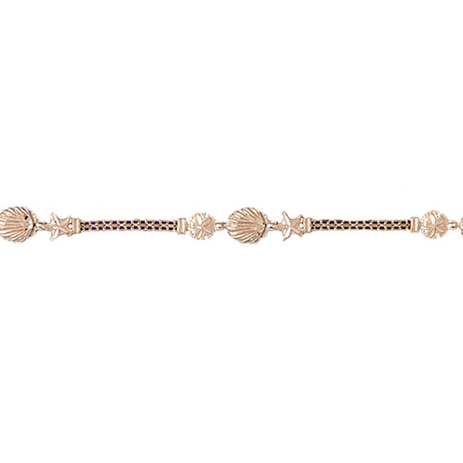 Dazzlers 14k Yellow Gold Plumeria Bracelet, MPN: DZ-12185