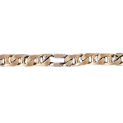 Dazzlers 14k Gold Two Tone Link Bracelet, MPN: DZ-12641