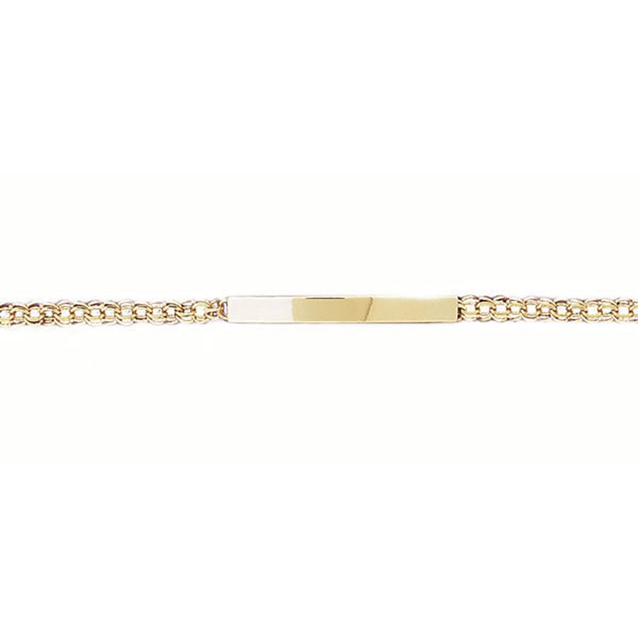 Dazzlers 14k Yellow Gold Id Bracelet with A Safety Clasp, MPN: DZ-12227