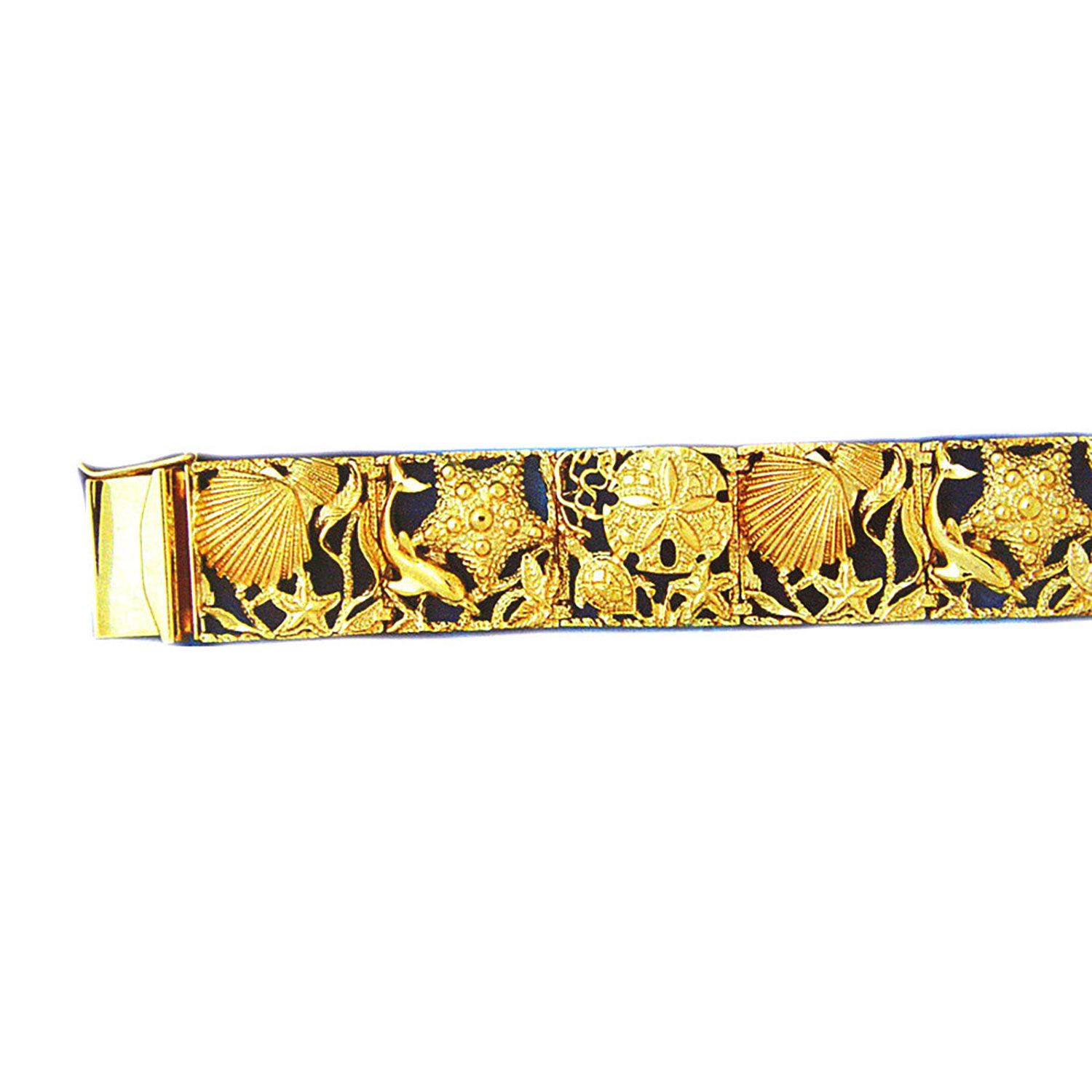 Dazzlers 14k Yellow Gold Sea Life Bracelet with Safety Clasp, MPN: DZ-11704