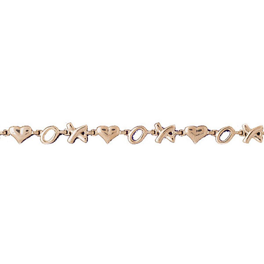 Dazzlers 14k Yellow Gold Xoxo Bracelet, MPN: DZ-11920