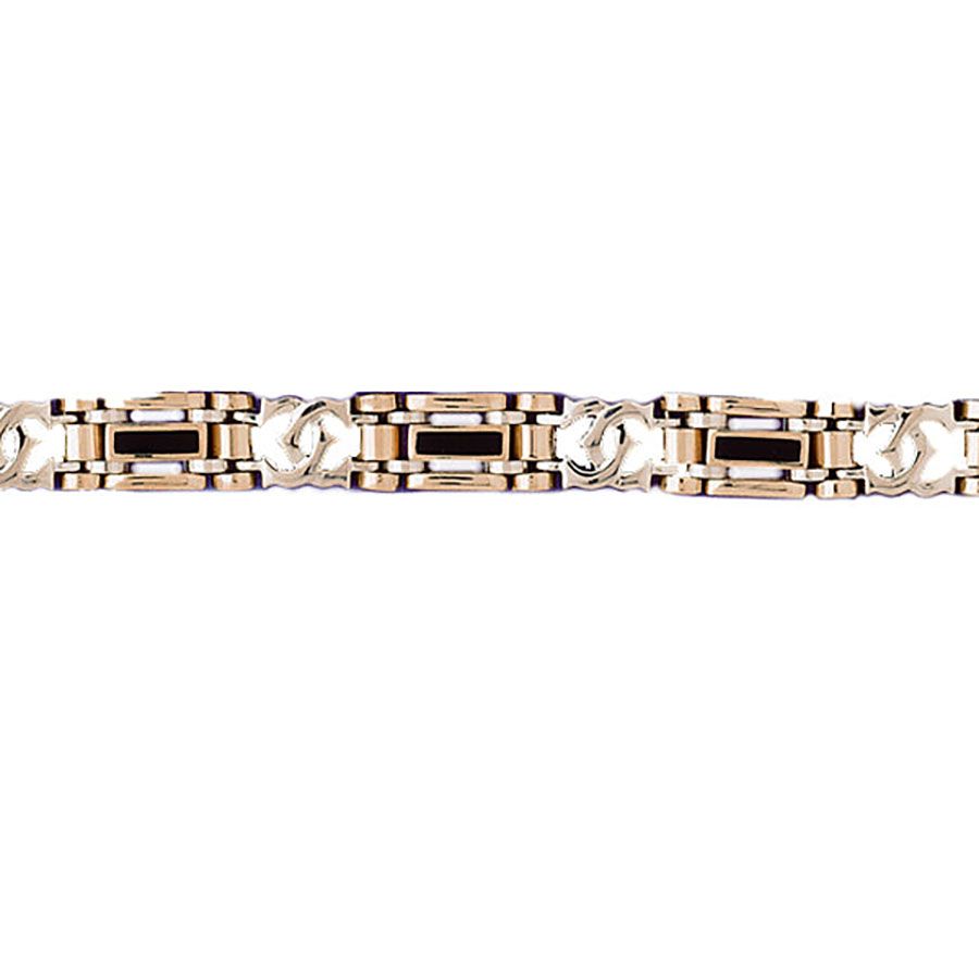 Dazzlers 14k Yellow Gold Black Onyx Bracelet with A Safety Clasp, MPN: DZ-12705