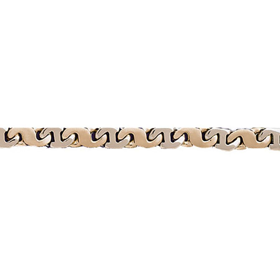 Dazzlers 14k Gold Two Tone Link Bracelet, MPN: DZ-12635