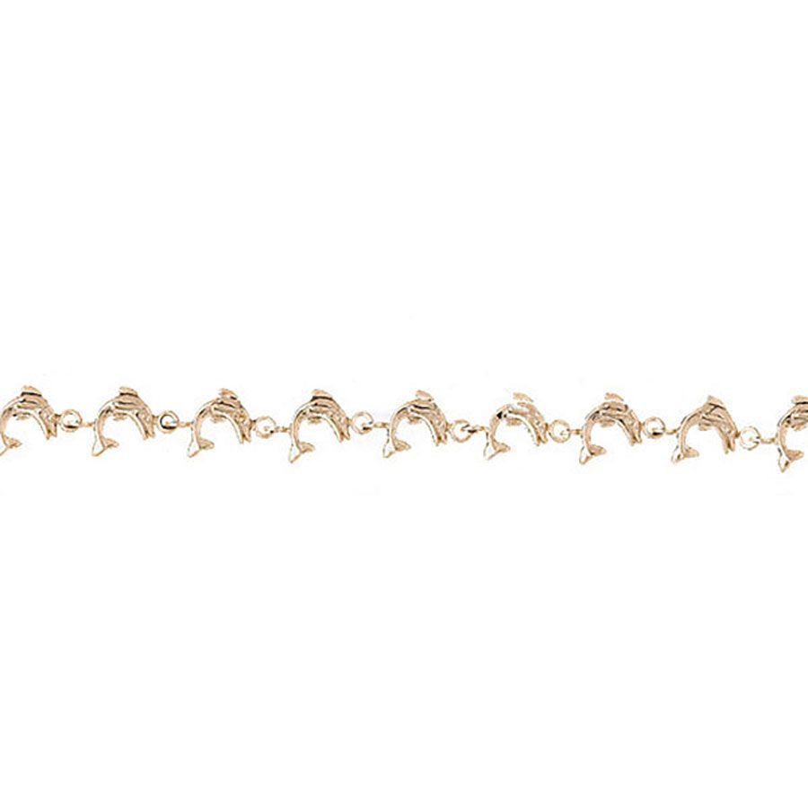 Dazzlers 14k Yellow Gold Dolphin Bracelet, MPN: DZ-12065