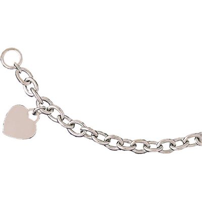 Dazzlers 14k Yellow Gold Rollo Bracelet with A Heart Charm, MPN: DZ-12868