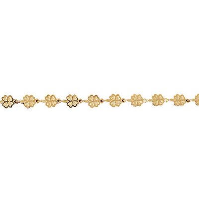 Dazzlers 14k Yellow Gold Clover Bracelet, MPN: DZ-11984