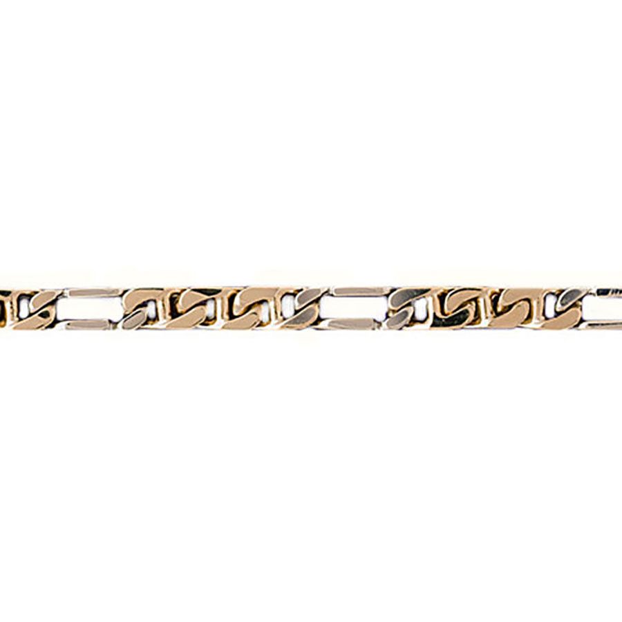 Dazzlers 14k Gold Two Tone Link Bracelet, MPN: DZ-12639