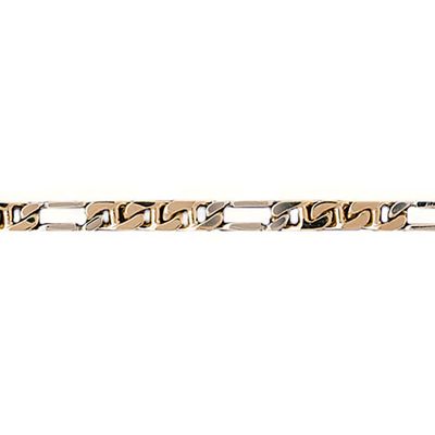 Dazzlers 14k Gold Two Tone Link Bracelet, MPN: DZ-12639