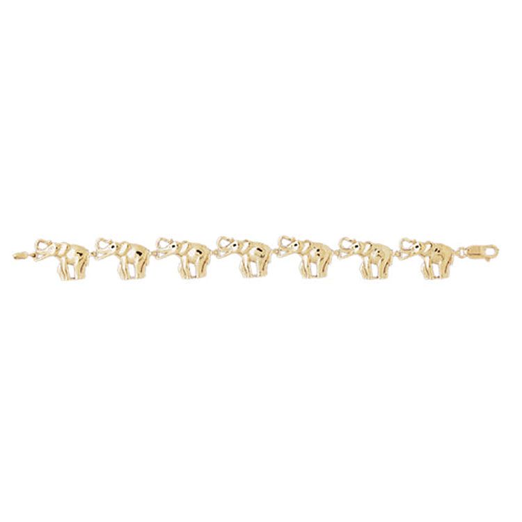 Dazzlers 14k Yellow Gold Elephant Bracelet, MPN: DZ-11882