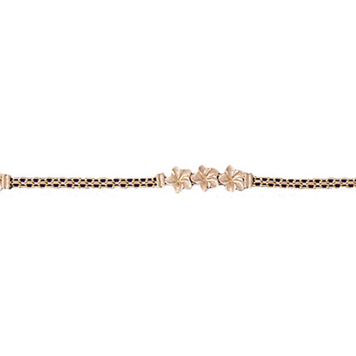 Dazzlers 14k Yellow Gold Plumeria Bracelet, MPN: DZ-12176