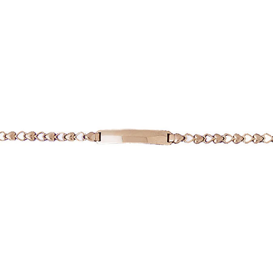 Dazzlers 14k Yellow Gold Heart Id Bracelet, MPN: DZ-11971