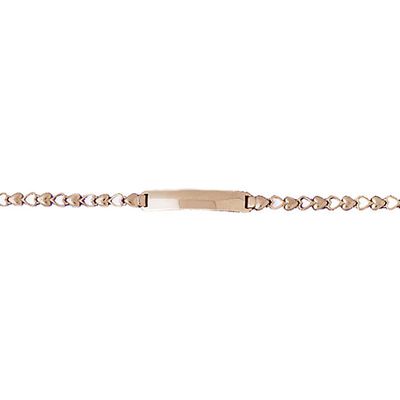 Dazzlers 14k Yellow Gold Heart Id Bracelet, MPN: DZ-11971