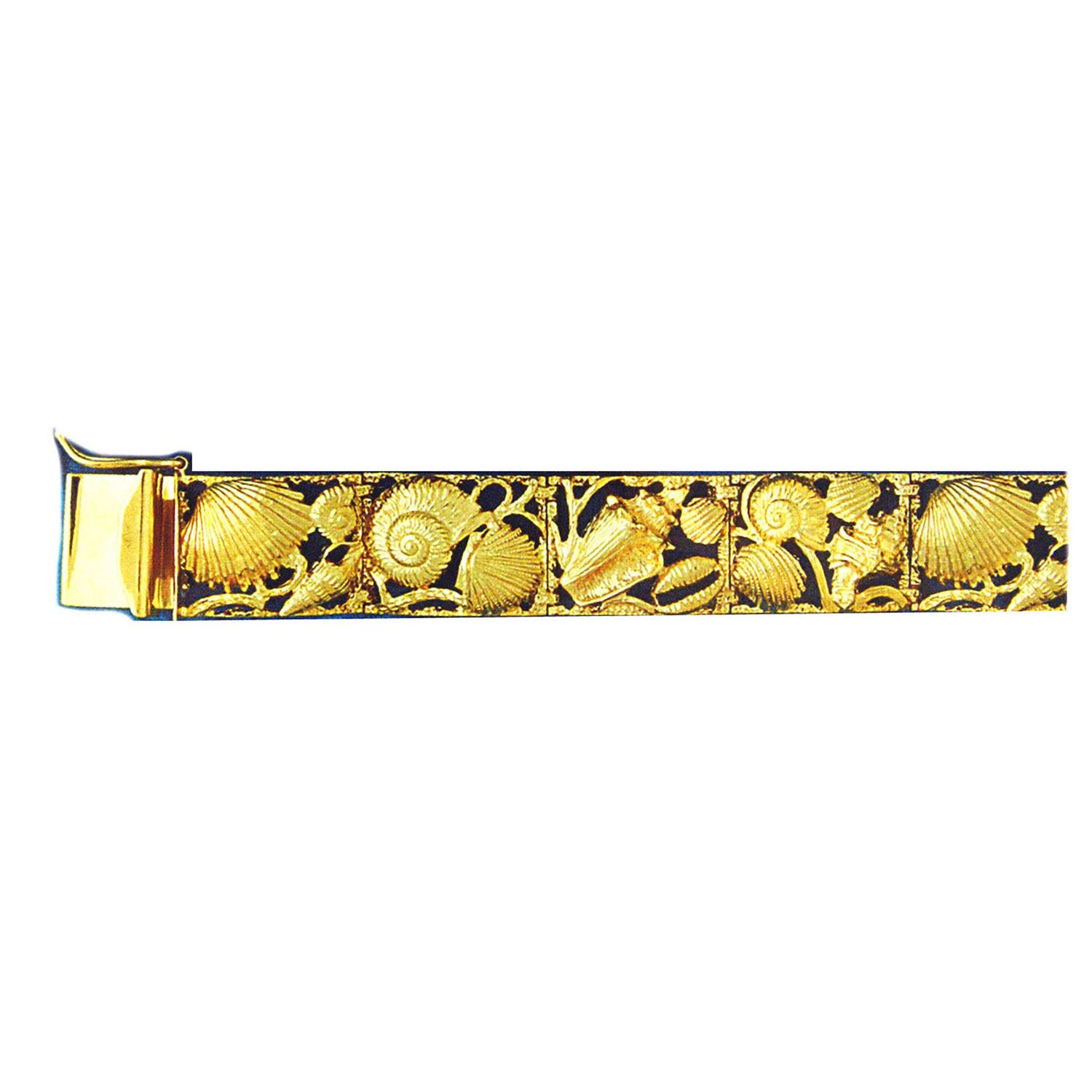 Dazzlers 14k Yellow Gold Shell Bracelet with Safety Clasp, MPN: DZ-11713