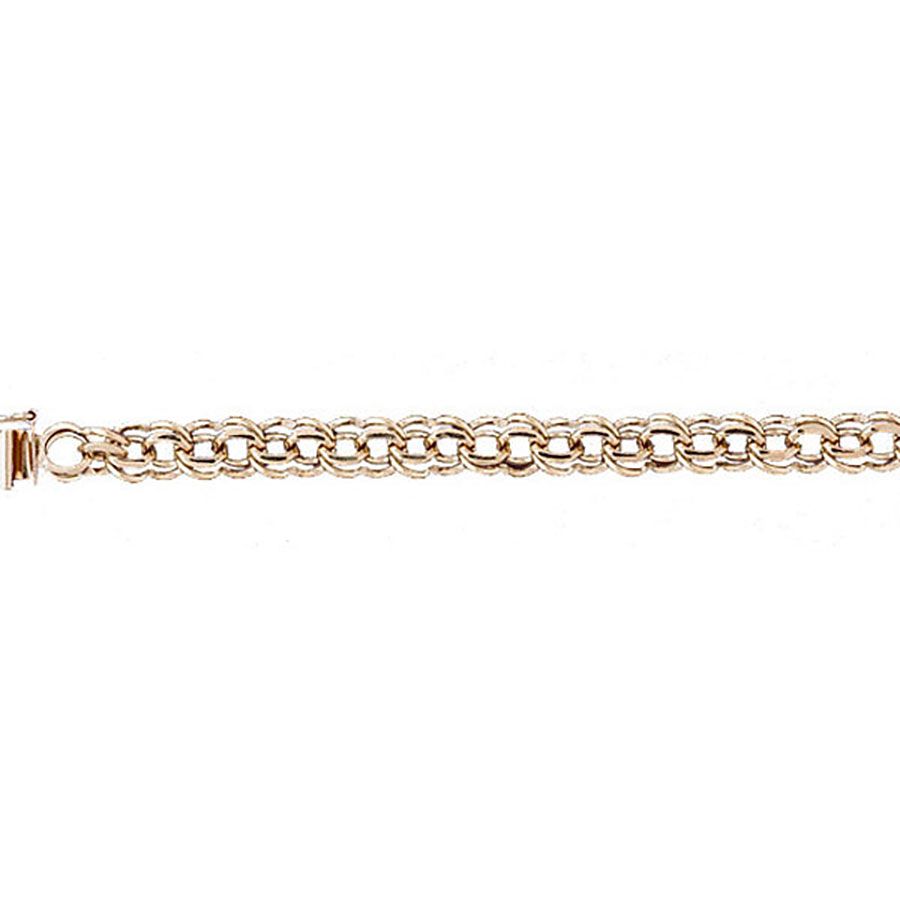Dazzlers 14k Yellow Gold Charm Bracelet with A Safety Clasp, MPN: DZ-12211