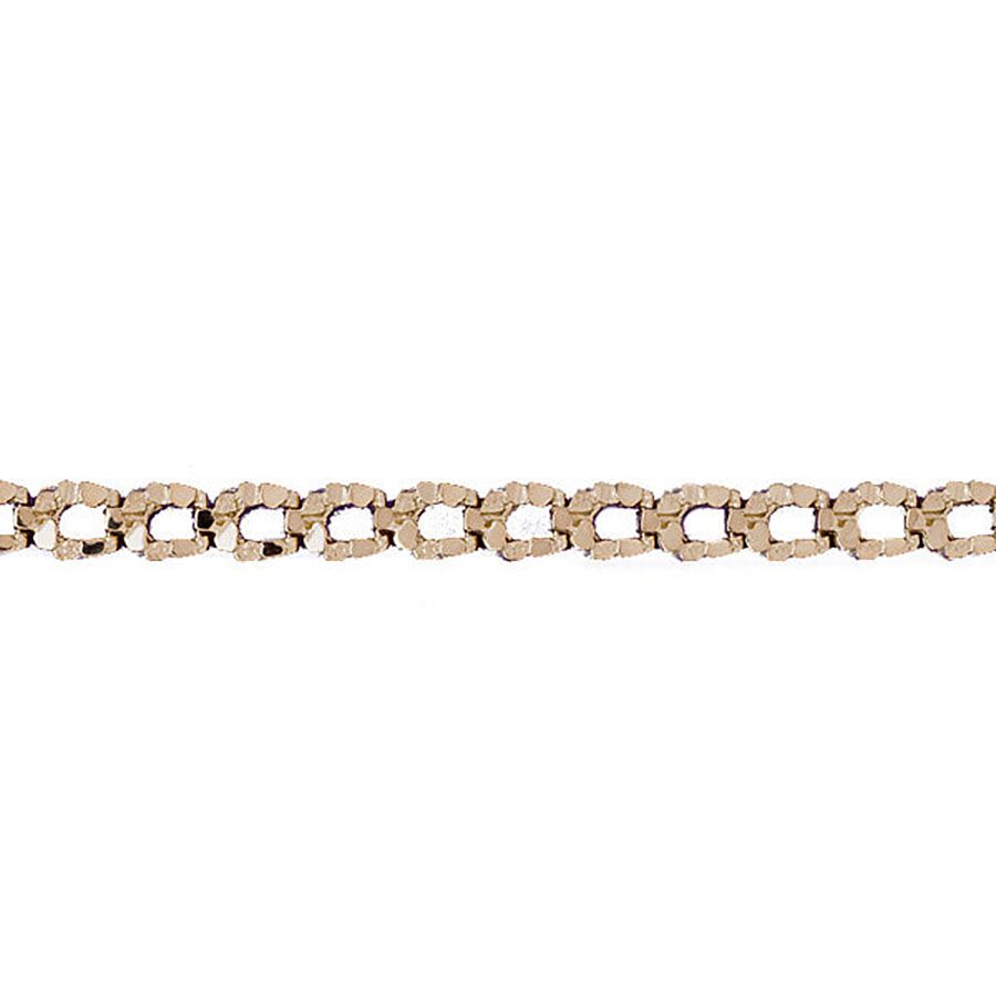 Dazzlers 14k Yellow Gold Nugget Bracelet with A Safety Clasp, MPN: DZ-12287