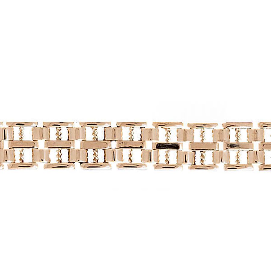 Dazzlers 14k Yellow Gold Fancy Men'S Bracelet with A Safety Clasp, MPN: DZ-12734